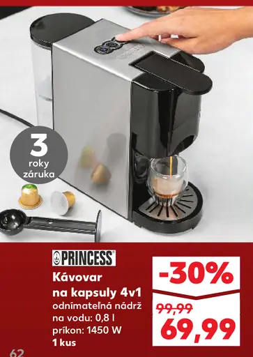 Princess Kávovar na kapsuly 4v1