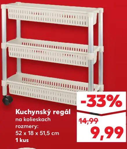 Kuchynský regál na kolieskach