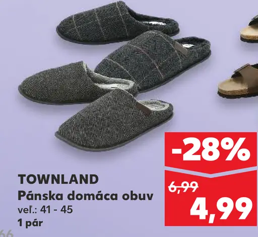 TOWNLAND Pánska domáca obuv