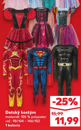 Detský kostým karnevalový
