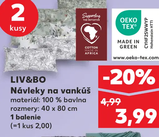 LIV&BO Návleky na vankúš