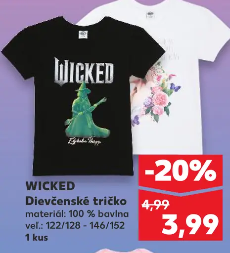 Wicked dievčenské tričko