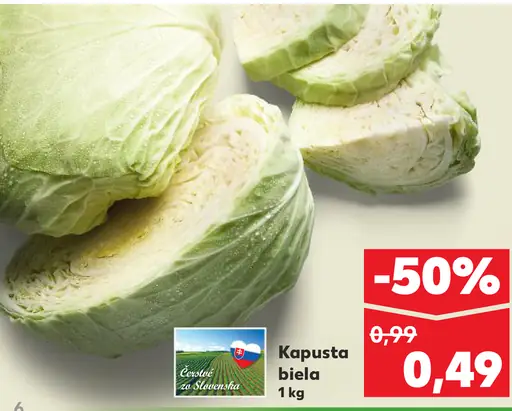 Kapusta biela čerstvá