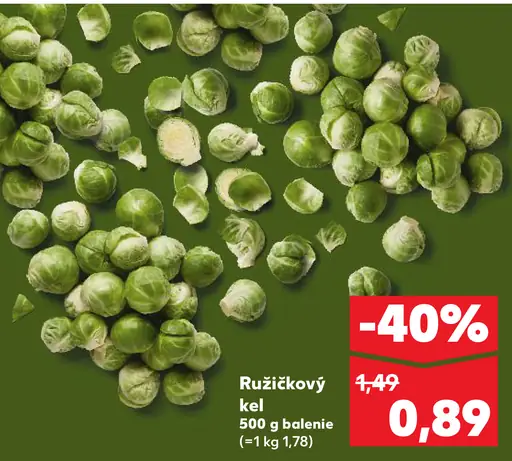 Ružičkový kel čerstvá zelenina