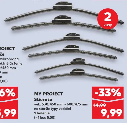 My Project stierače pre staršie typy vozidiel veľkosti 530/450 mm – 600/475 mm