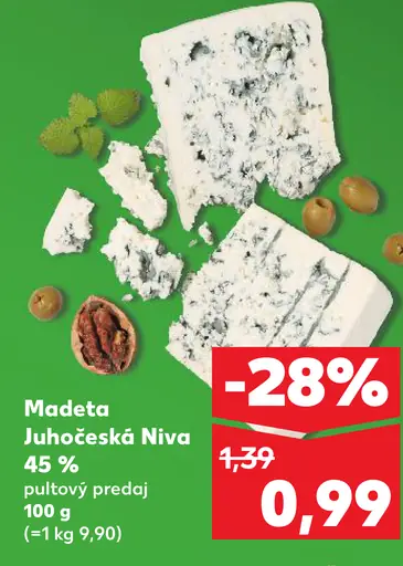 Madeta Juhočeská Niva 45 % syr