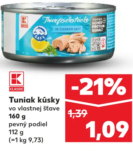 K-Classic tuniak kúsky vo vlastnej šťave