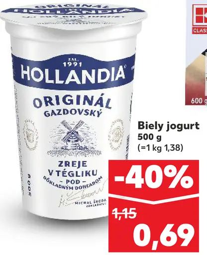 Hollandia biely jogurt originál gazdovský
