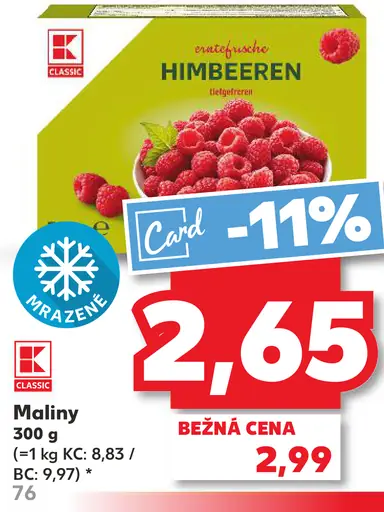 K-Classic Mrazené maliny