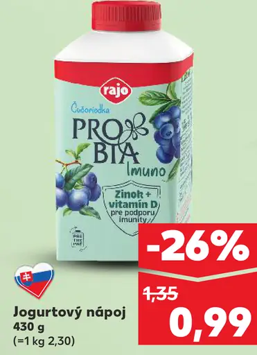 Rajo Probia Imuno jogurtový nápoj rôzne druhy