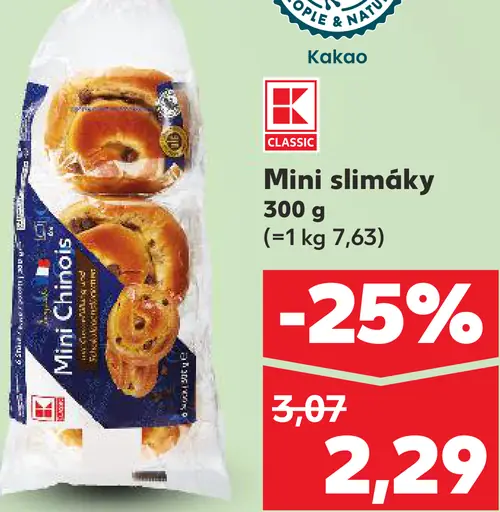 K-Classic Mini slimáky kakaové pečivo