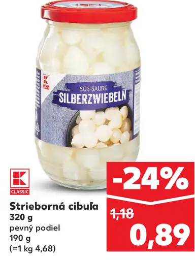 K-Classic strieborná cibuľa v náleve