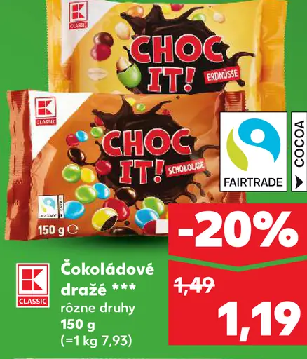 K-Classic Choc It! čokoládové dražé