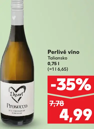 Heart prosecco perlivé víno Taliansko
