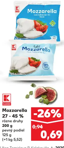 K-Classic Mozzarella plátky