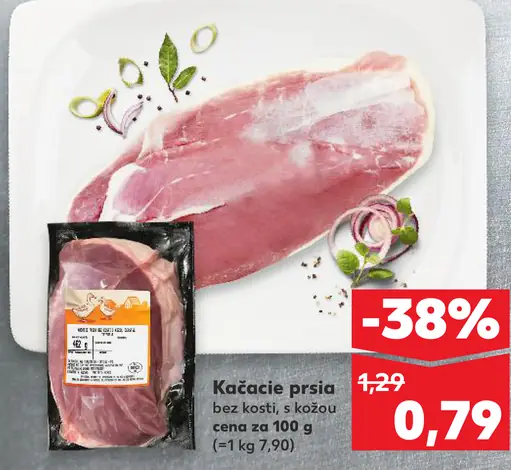 Kačacie prsia bez kosti s kožou