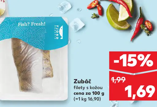 Zubáč filety s kožou