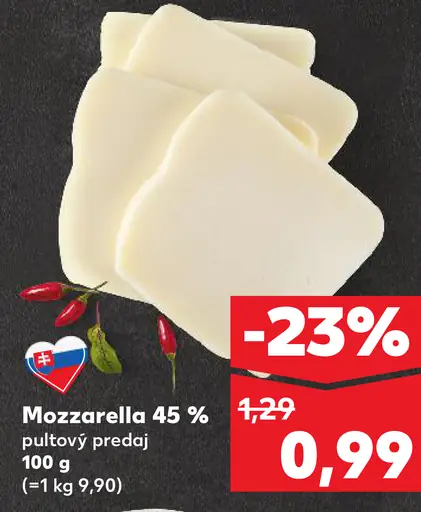 Mozzarella syr 45 %