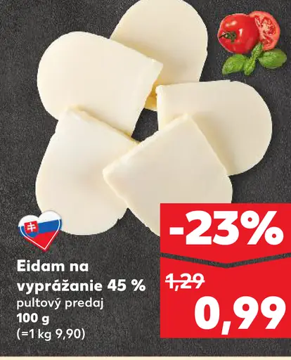 Eidam na vyprážanie syr 45 %