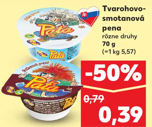 Pata tvarohovo-smotanová pena