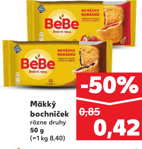 BeBe Mäkký bochníček rôzne druhy