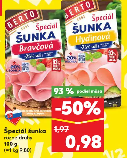 Berto Špeciál šunka bravčová