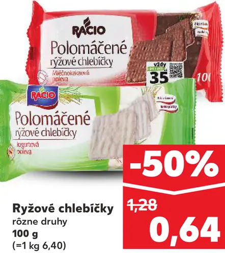 Racio Ryžové chlebíčky polomáčané rôzne druhy