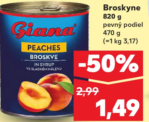 Giana broskyne v sirupe