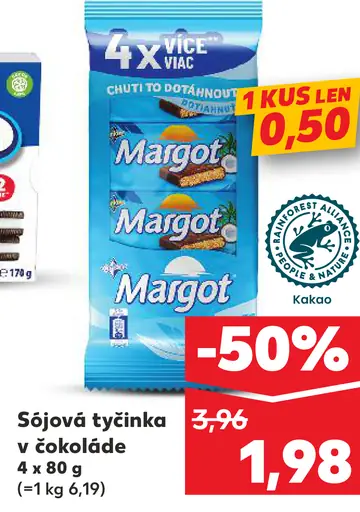 Margot Sójová tyčinka v čokoláde