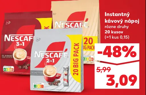 Nescafé 3 v 1 instantný kávový nápoj