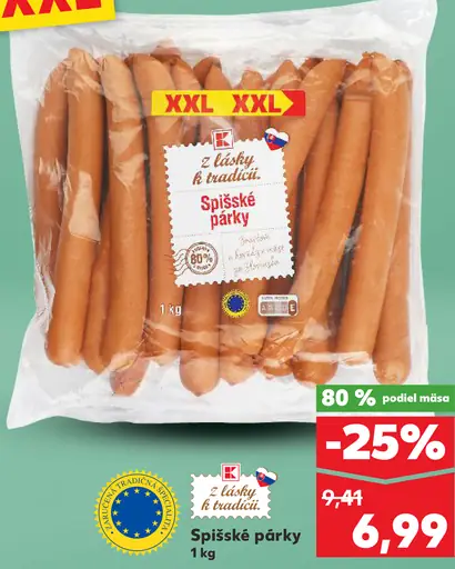 K-Classic Spišské párky XXL