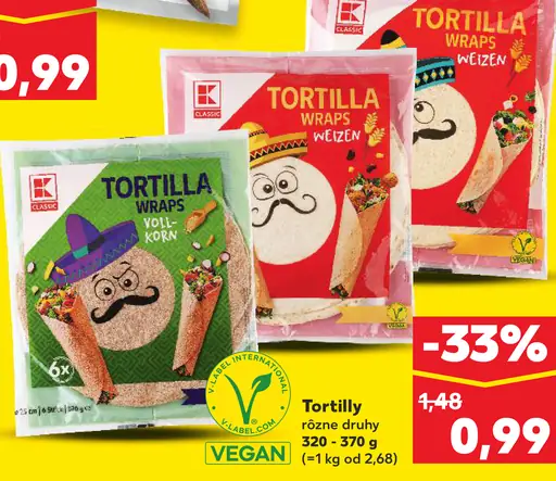 K-Classic Tortilla wraps Vollkorn