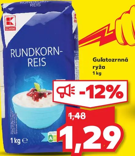 K-Classic Rundkorn-Reis guľatozrnná ryža