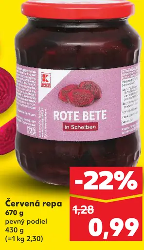 K-Classic Červená repa plátky