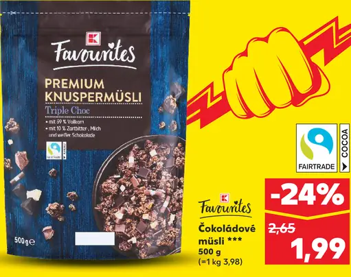 K-Favourites Čokoládové müsli Triple Choc