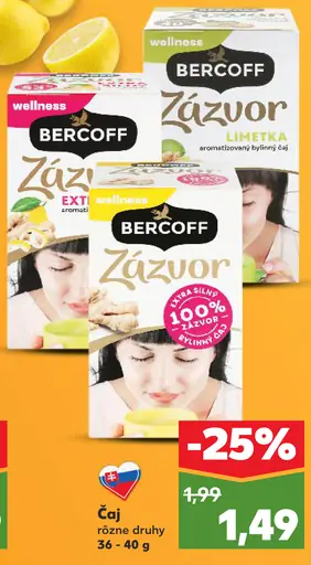 Bercoff wellness zázvor čaj