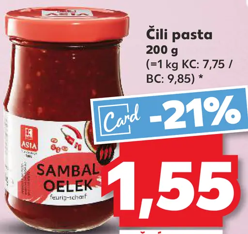 K-Classic Asia čili pasta Sambal Oelek