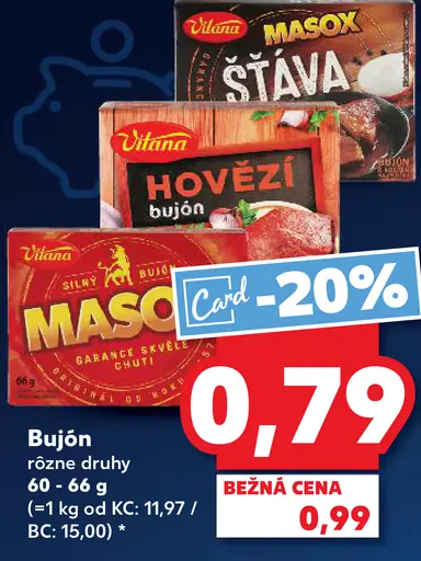 Vitana bujón rôzne druhy