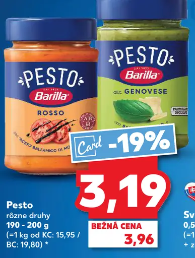 Barilla Pesto rôzne druhy
