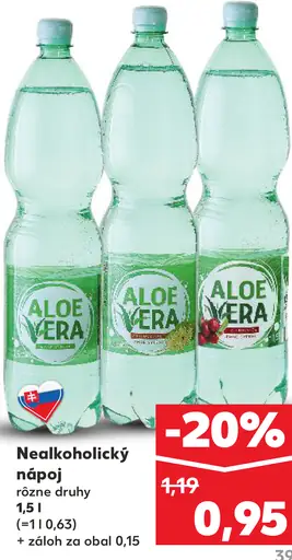 Aloe Vera nealkoholický nápoj rôzne druhy