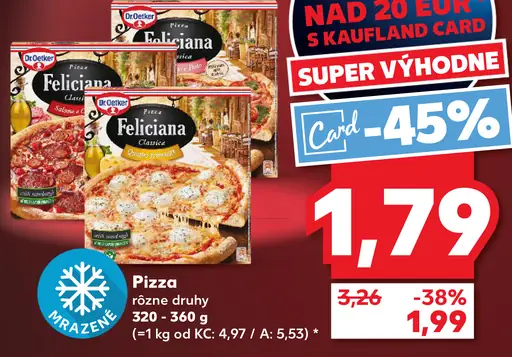 Dr. Oetker Feliciana mrazená pizza rôzne druhy