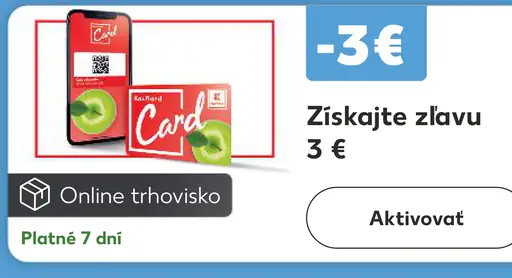 Zľavový kupón Kaufland Card na online trhovisko - zľava 3 €