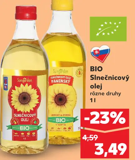 BIO slnečnicový olej panenský