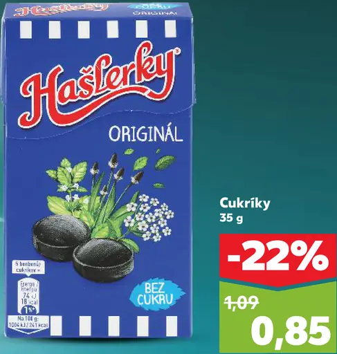 Hašlerky cukríky bez cukru