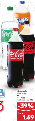 Coca-Cola, Sprite alebo Fanta limonáda rôzne druhy
