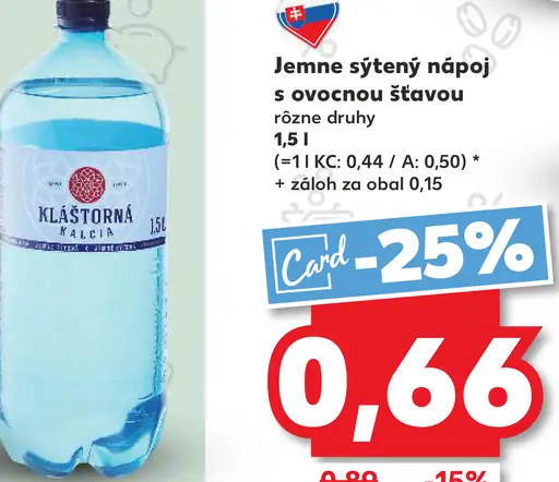 Klastorná minerálna voda rôzne druhy