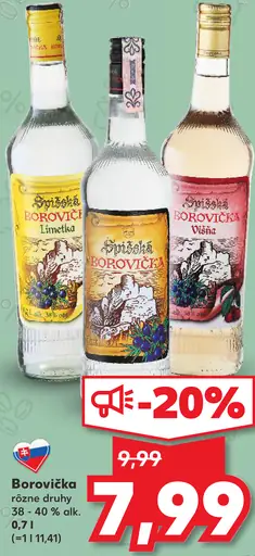 Spišská Borovička rôzne druhy