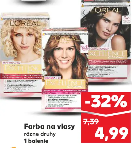 L'Oréal Excellence farba na vlasy rôzne druhy