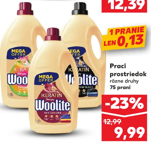 Woolite prací prostriedok rôzne druhy