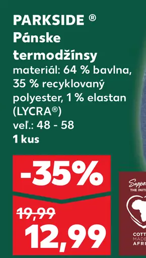 Parkside pánske termodžínsny